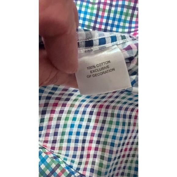 1930 TAILORBYRD COLLECTION MENS CHECKED BUTTON DOWN MENS SZ L - Picture 12 of 12